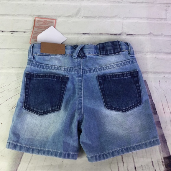Zara Baby Boy 6-9M Blue 2 Tone Denim Jean Shorts - Picture 3 of 7